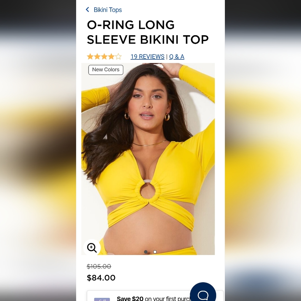 Swimsuits for All O-RING LONG SLEEVE BIKINI